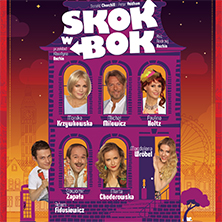 Plakat: Spektakl: Skok w bok-Po spektaklu piątkowa potańcówka