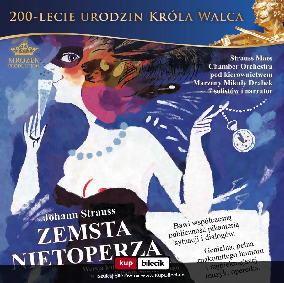 Plakat: Johann Strauss - Zemsta Nietoperza
