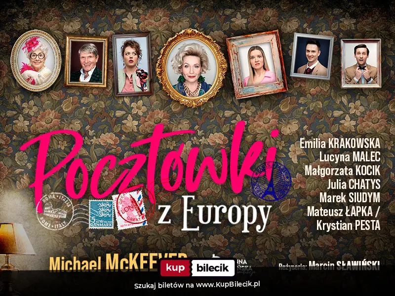 Plakat: Pocztówki z Europy - spektakl komediowy