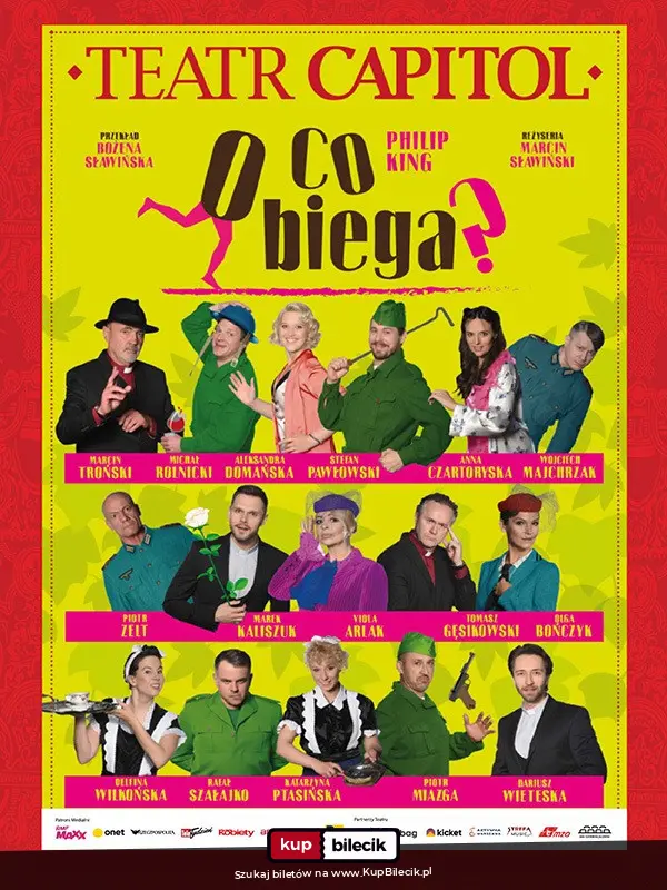 Plakat: Maraton śmiechu i wisząca w powietrzu afera obyczajowa z koloratką w roli głównej. POTAŃCÓWKA
