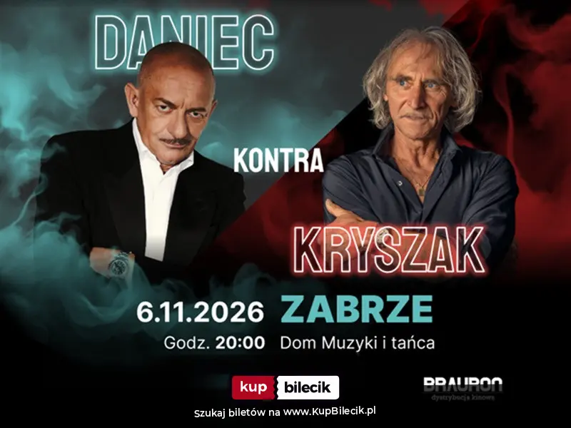 Plakat: Daniec i Kryszak na jednej scenie - Śląska szychta śmiechu