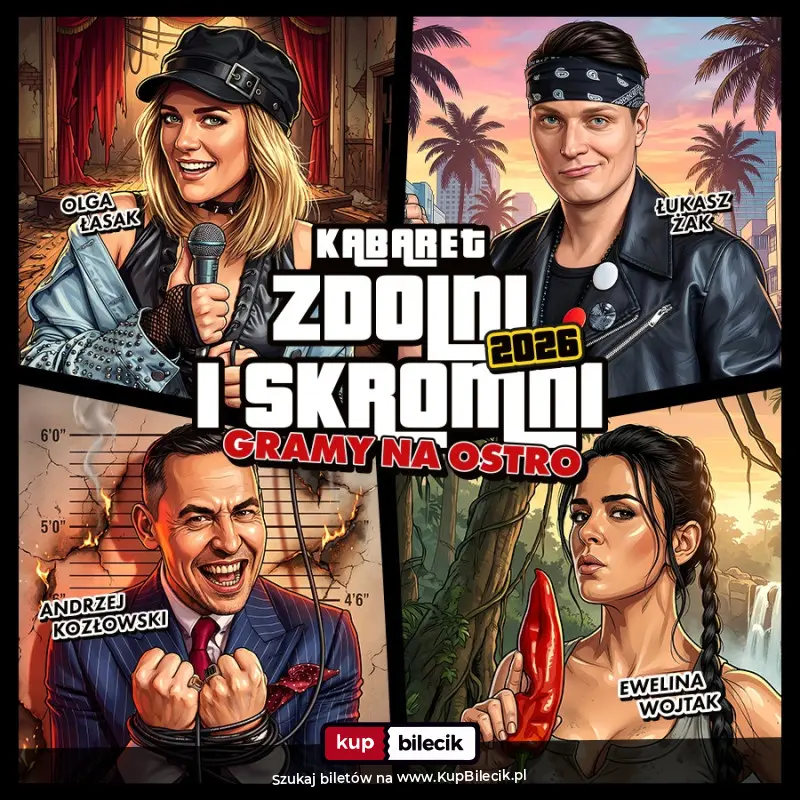 Plakat: Zdolni i Skromni - "Gramy na ostro"