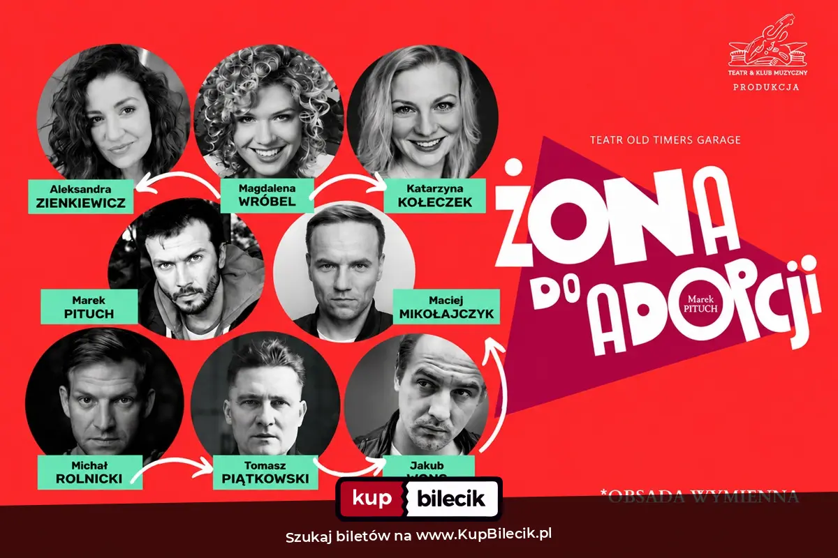 Plakat: Żona do adopcji — Komedia teatralna