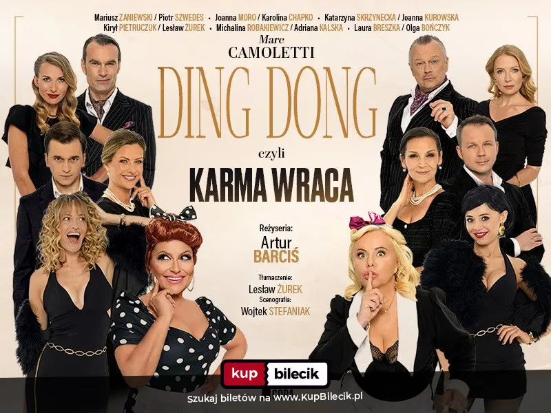 Plakat: Ding Dong czyli Karma Wraca - farsa małżeńska z rewanżem