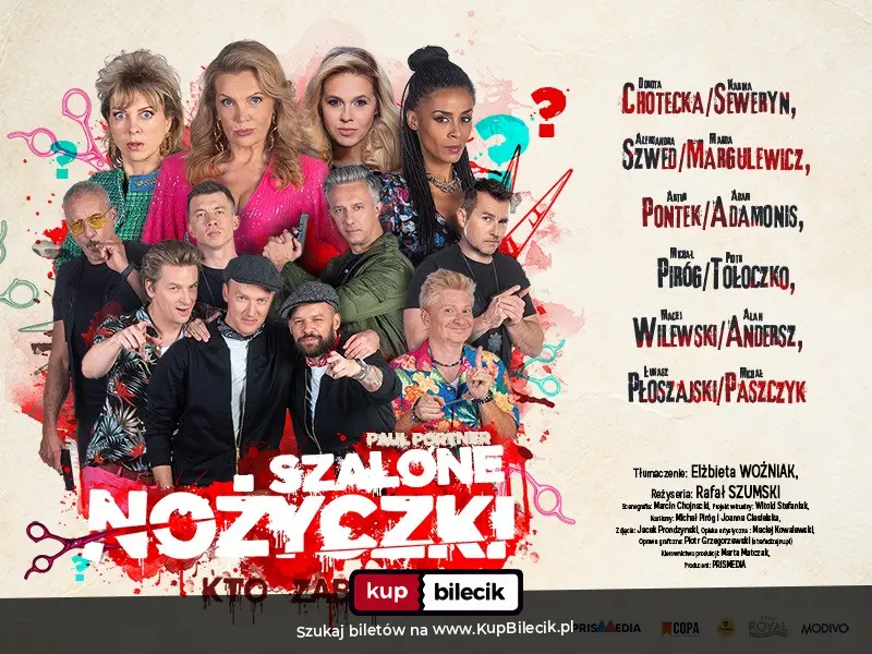 Plakat: Szalone nożyczki - czyli kto zabił