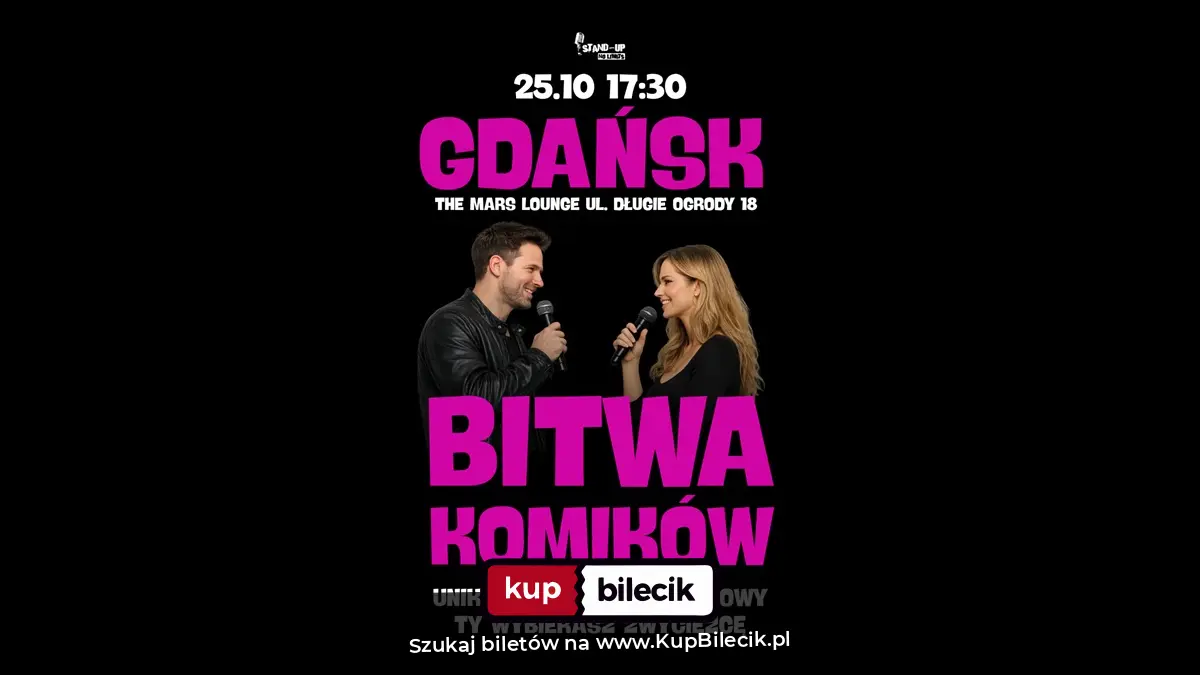 Plakat: Bitwa Komików! Ty wybierasz najśmieszniejszego komika