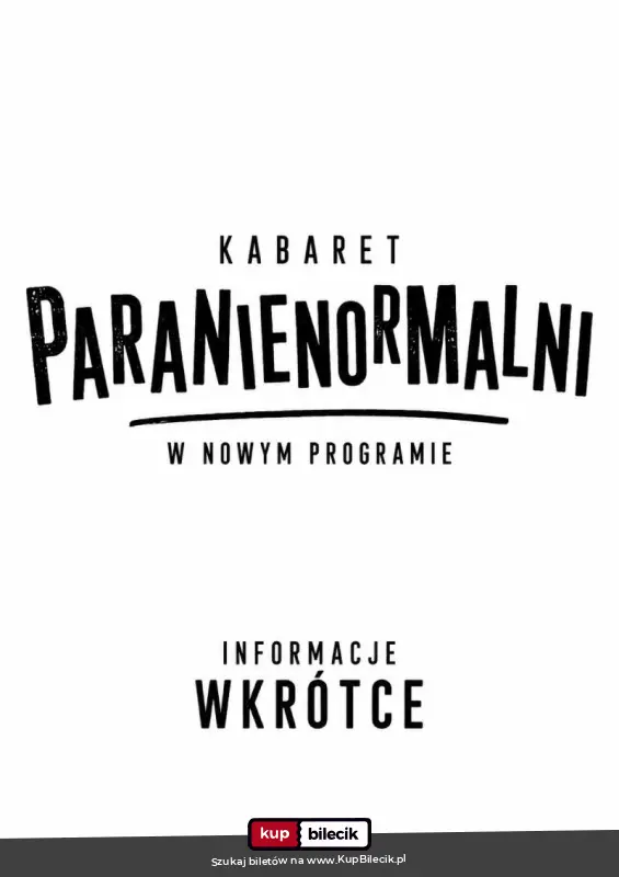 Plakat: Paranienormalni w nowym programie.