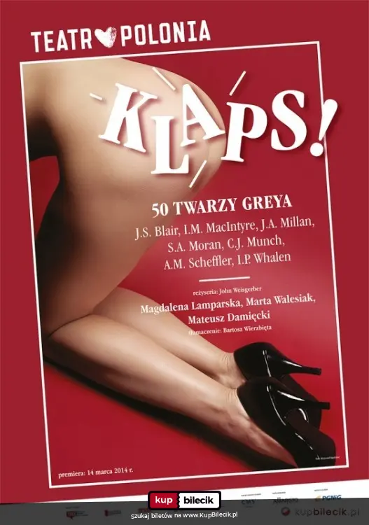 Plakat: W rolach głównych Mateusz Damięcki i Magdalena Lamparska