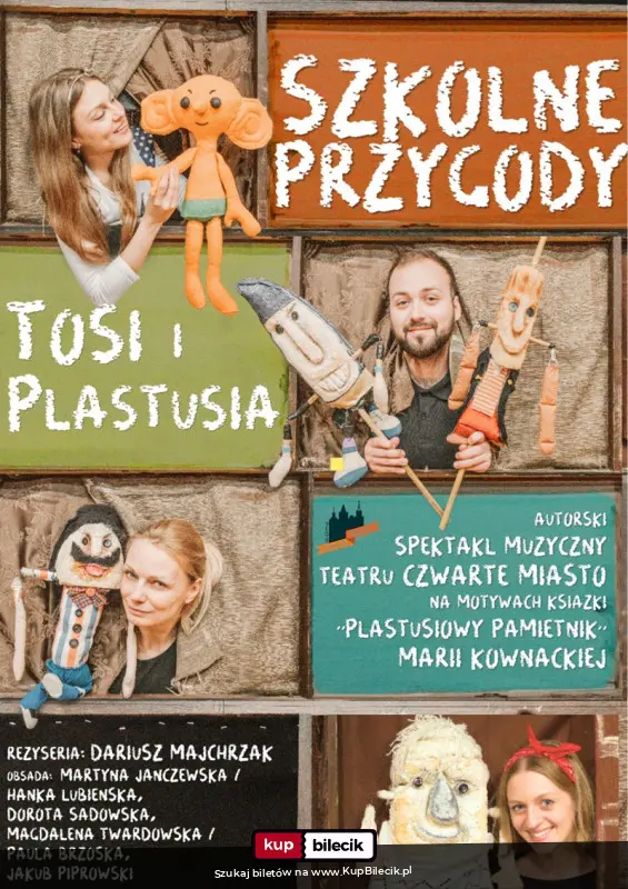 Plakat: Na podstawie książki "Plastusiowy Pamiętnik" Marii Kownackiej, reż. Dariusz Majchrzak.