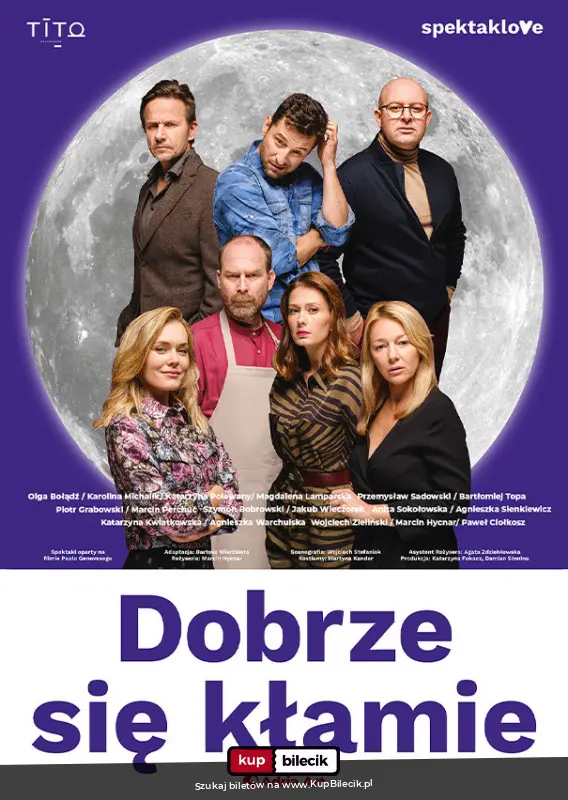 Plakat: Dobrze się kłamie - astronomicznie zabawny spektakl o układach międzyludzkich