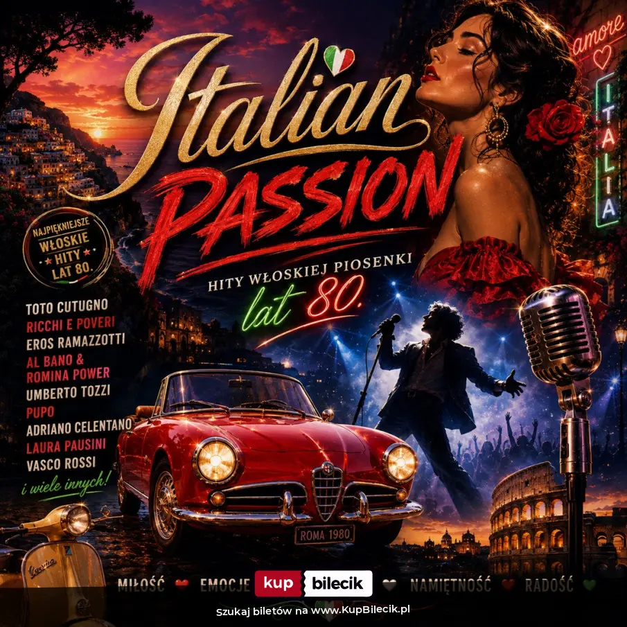 Plakat: "Italian Passion - Burlesque Night"
