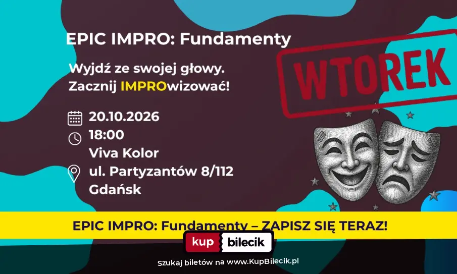 Plakat: EPIC Impro Fundamenty Wtorek
