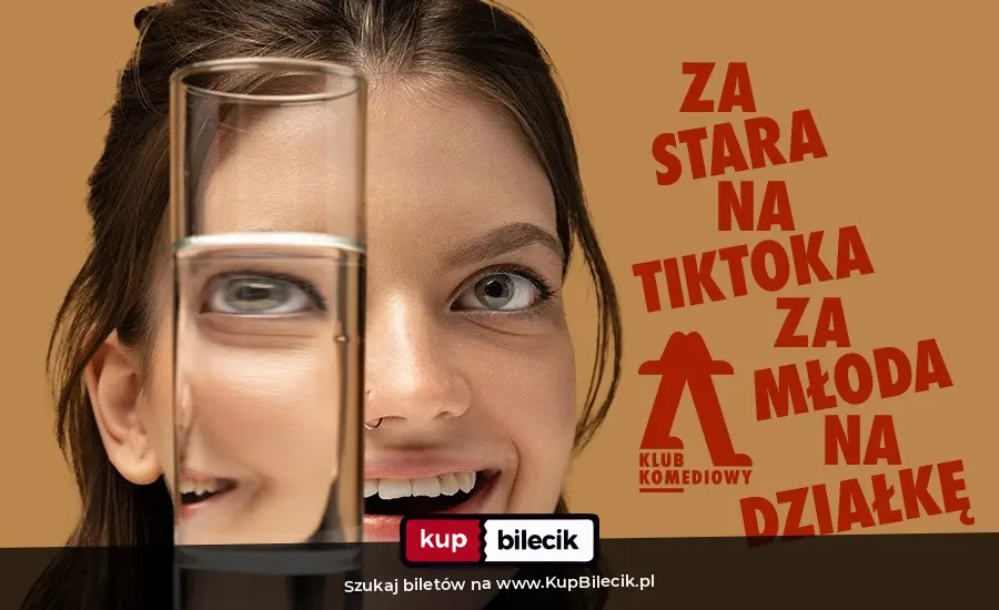 Plakat: Za stara na TikToka, za młoda na działkę