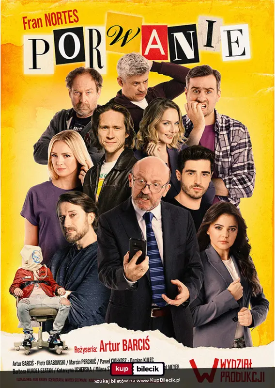 Plakat: Porwanie - komedia Artura Barcisia