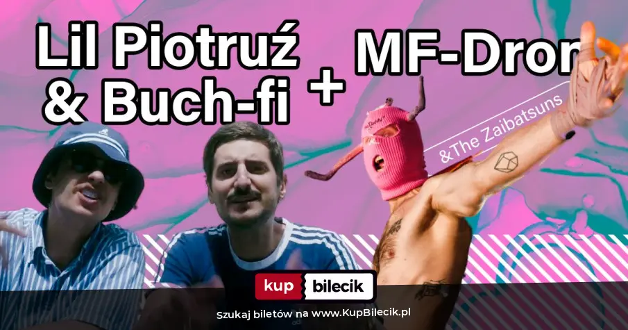 Plakat: Warszawa / Koncert / Young Piotruź & Buch-fi + MF Dron & The Zaibatsuns
