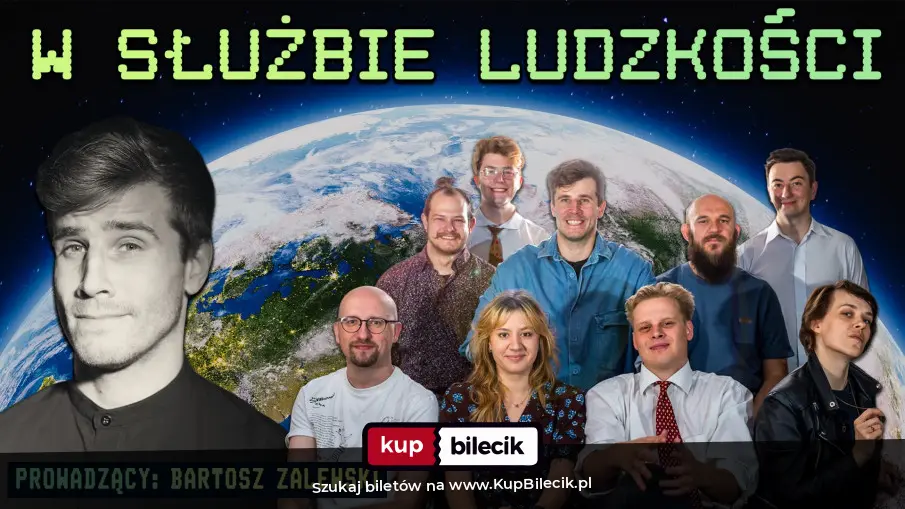 Plakat: Warszawa/Panel komediowy/ W Służbie Ludzkości: Zalewski, Sumliński, Rosa, Wilczy, Gniazdowski i inni