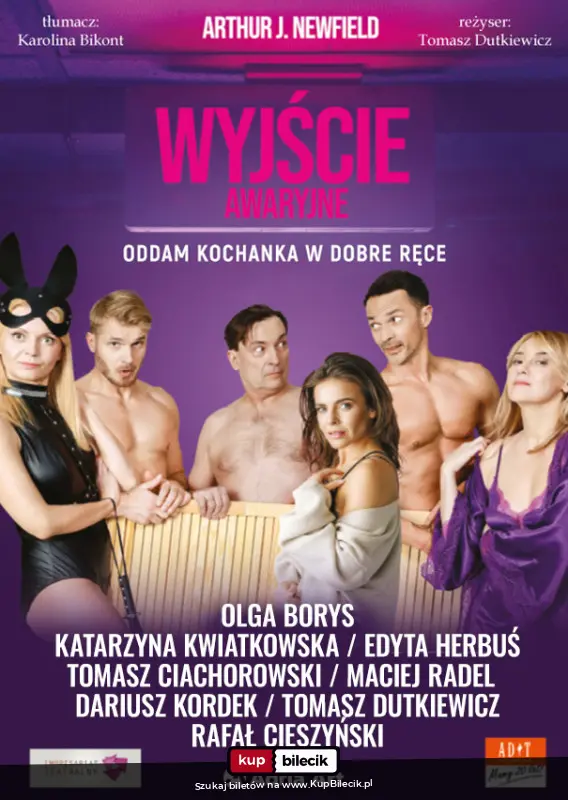 Plakat: Wyjście awaryjne - oddam kochanka w dobre ręce