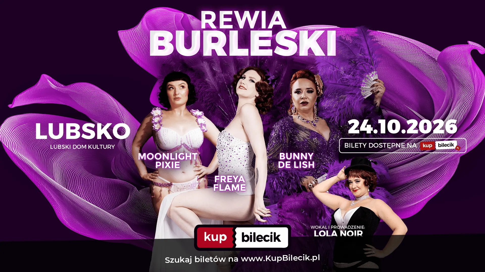 Plakat: Spektakl Burleski Freya Flame