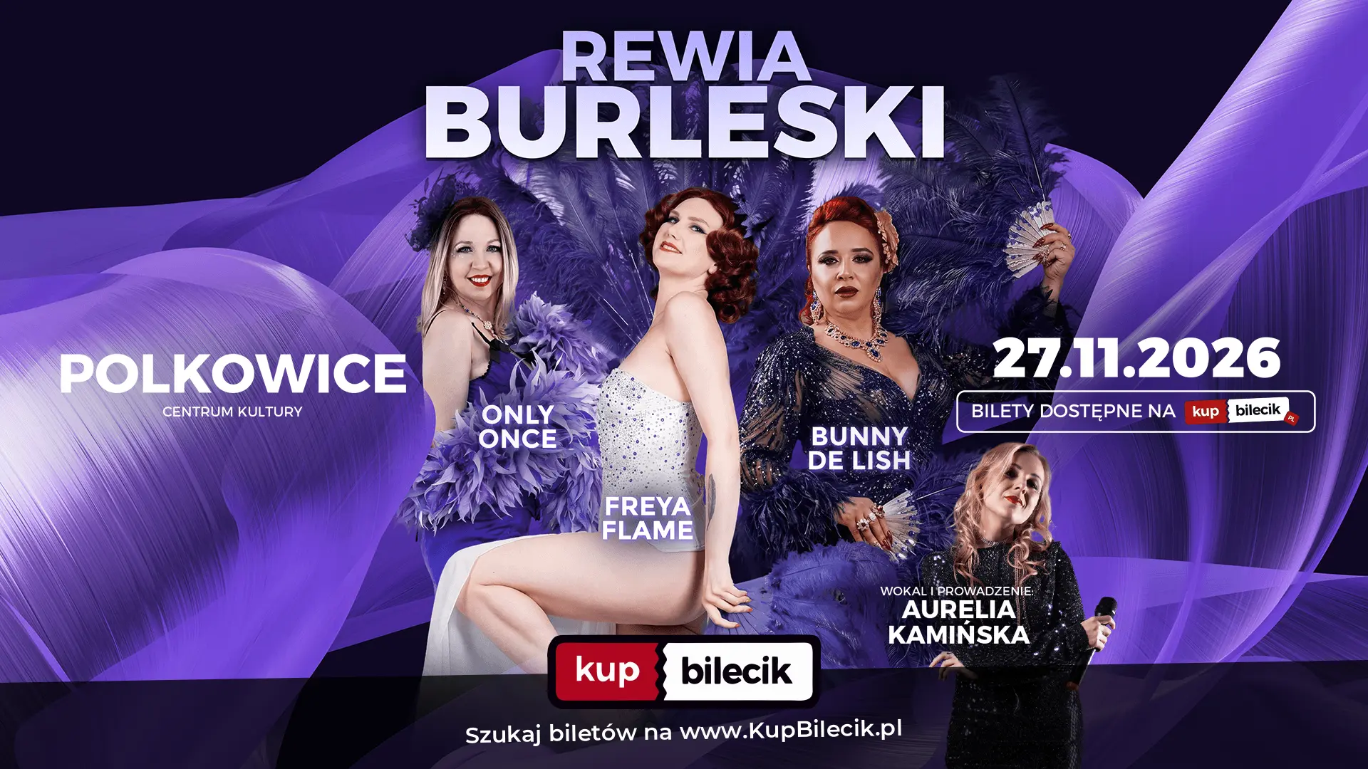 Plakat: Spektakl burleski Freya Flame