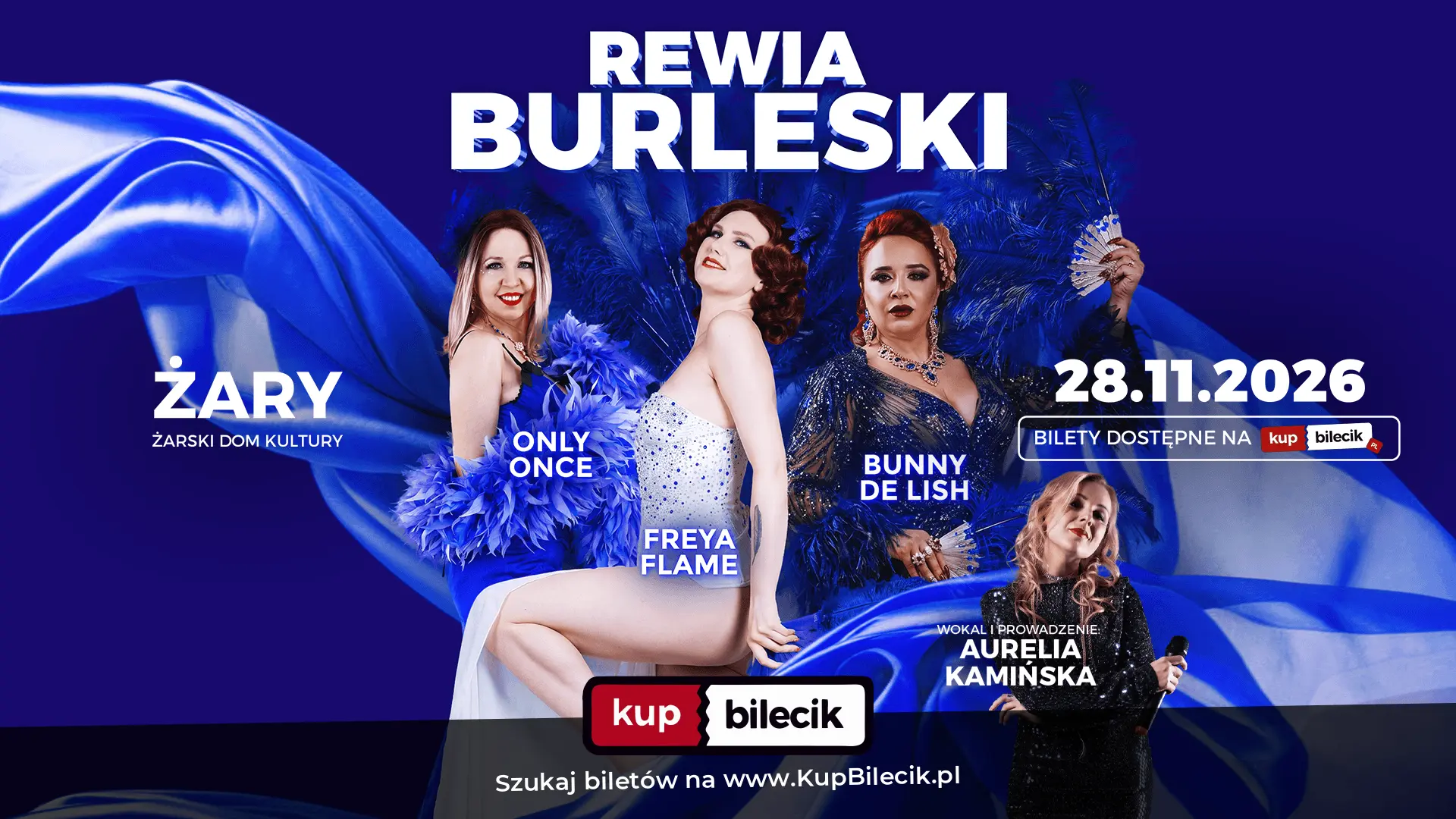Plakat: Spektakl burleski Freya Flame