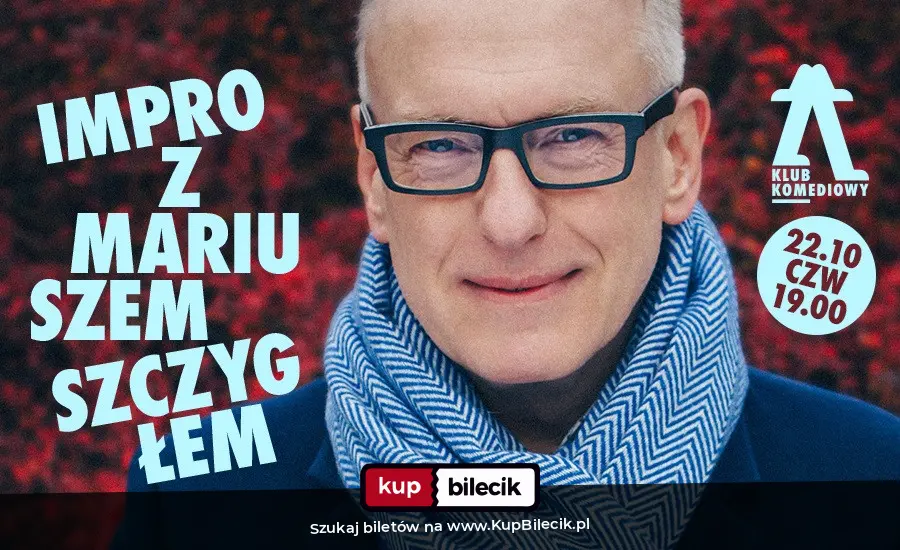 Plakat: Ahoj! Czeskie impro z Mariuszem Szczygłem