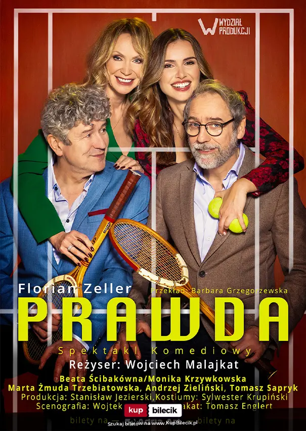 Plakat: Prawda - komedia w reżyserii Wojciecha Malajkata
