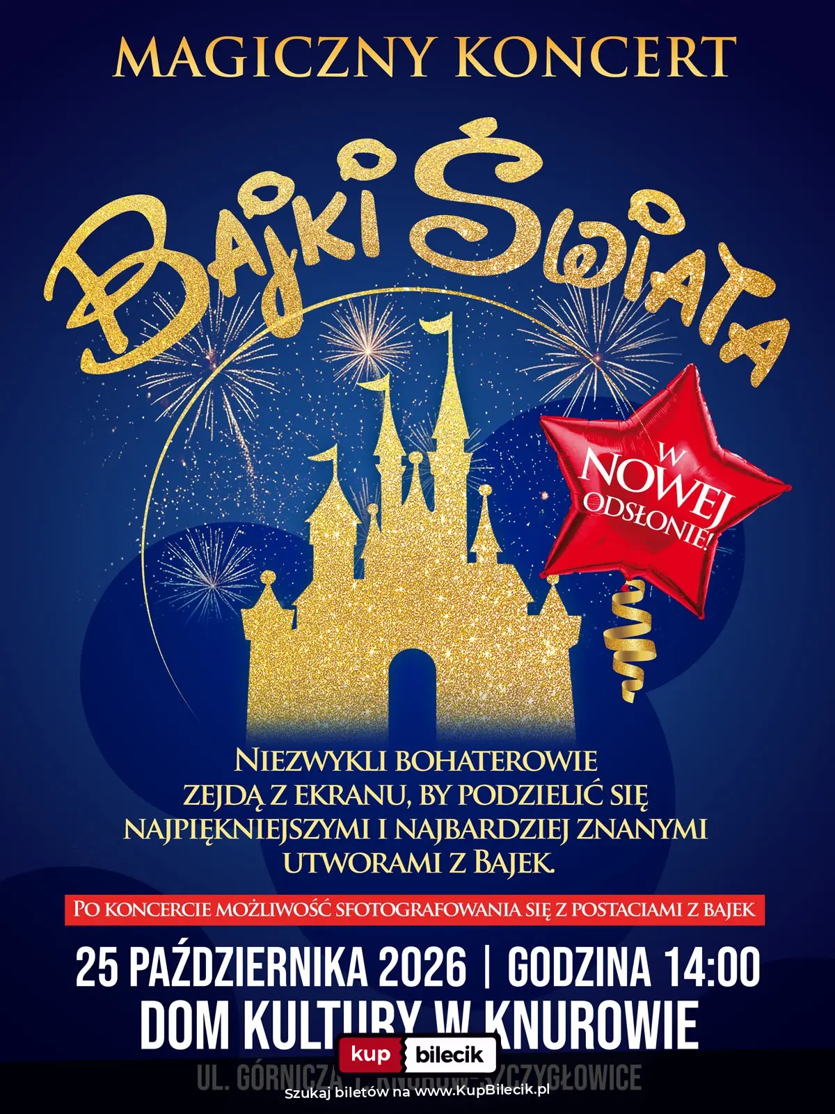 Plakat: Ogólnopolski bestseller koncertowy - "Magiczny Koncert - Bajki Świata"