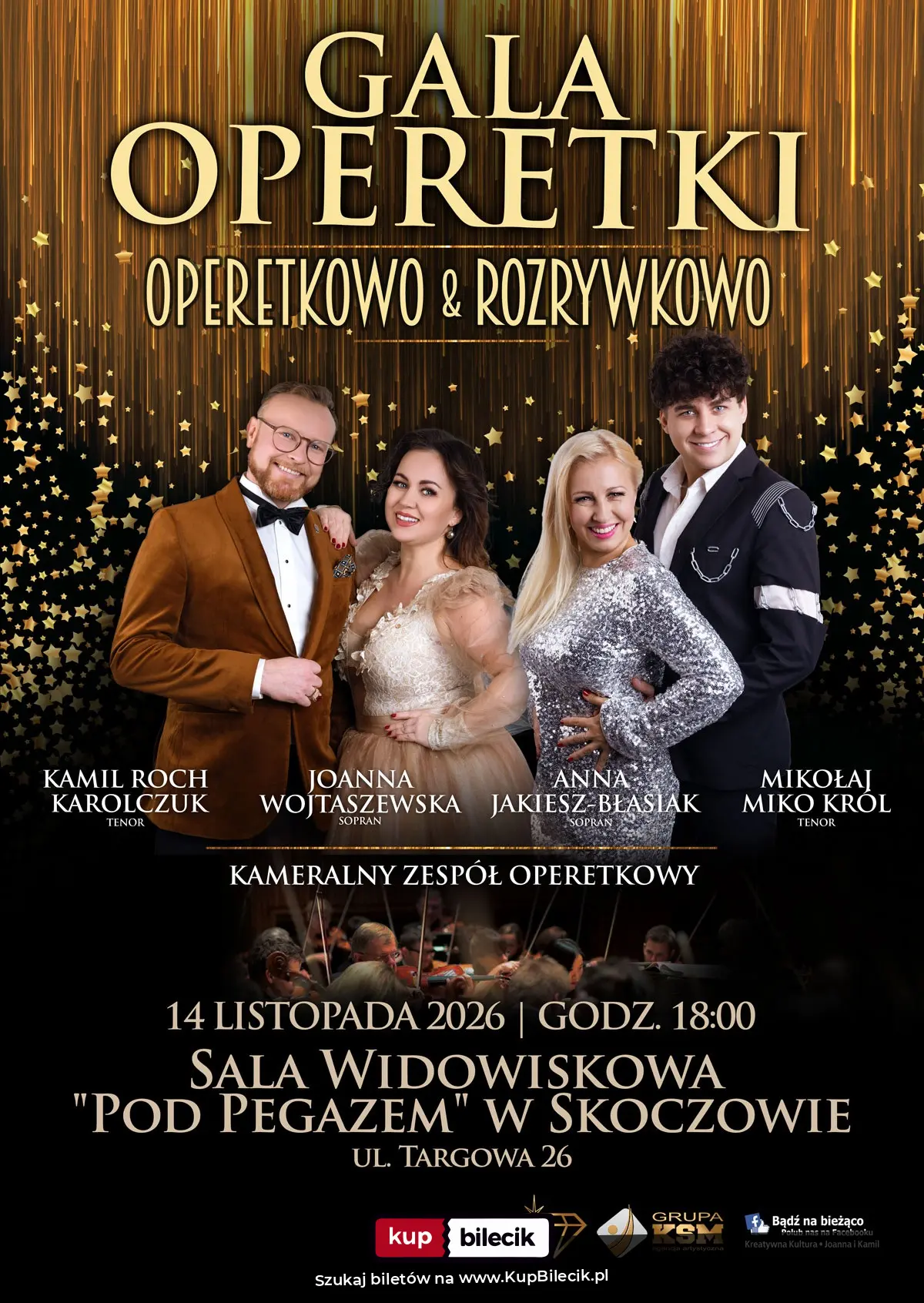 Plakat: Jeden wieczór. Dwa muzyczne światy. Niezliczona ilość emocji