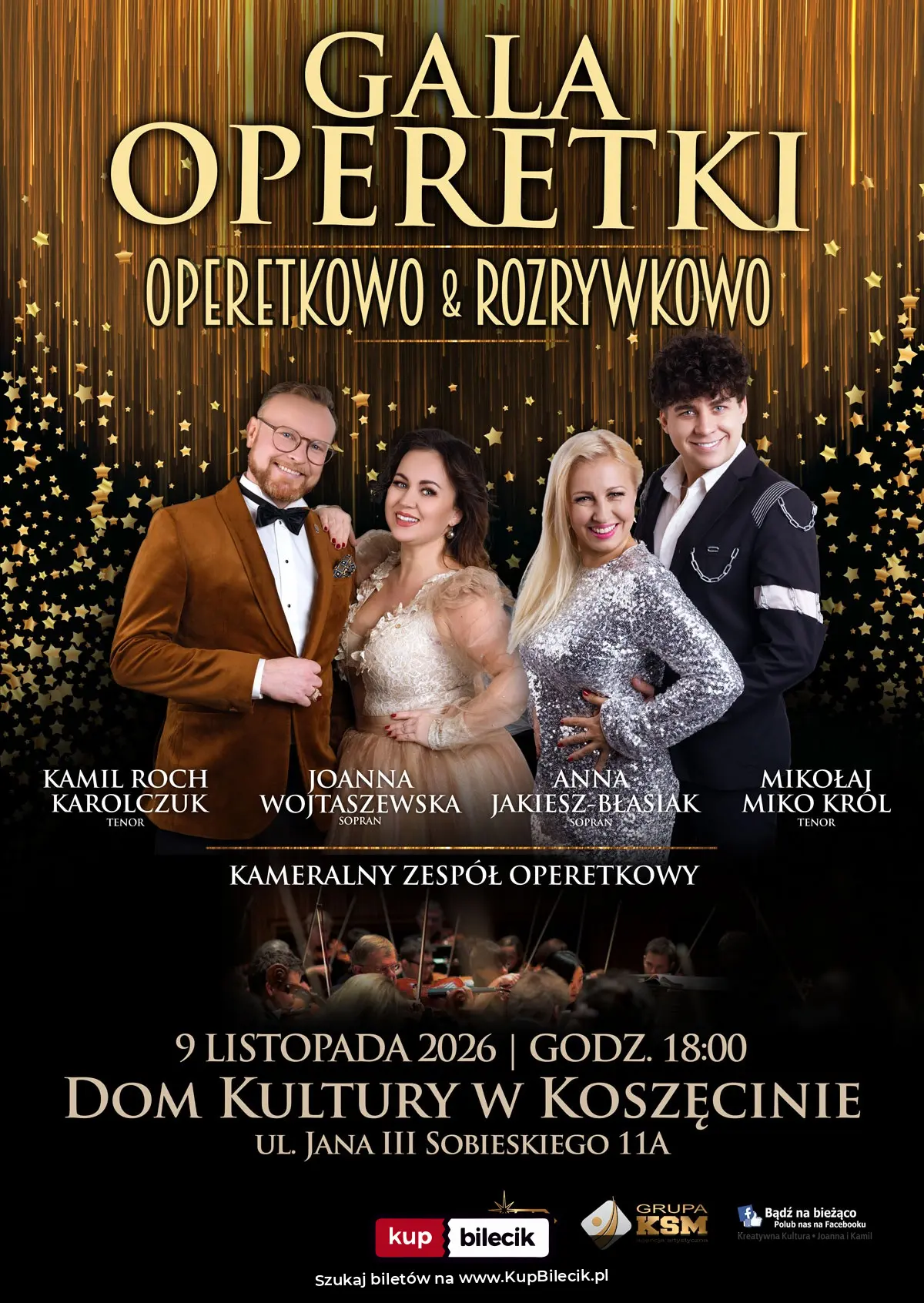 Plakat: Jeden wieczór. Dwa muzyczne światy. Niezliczona ilość emocji