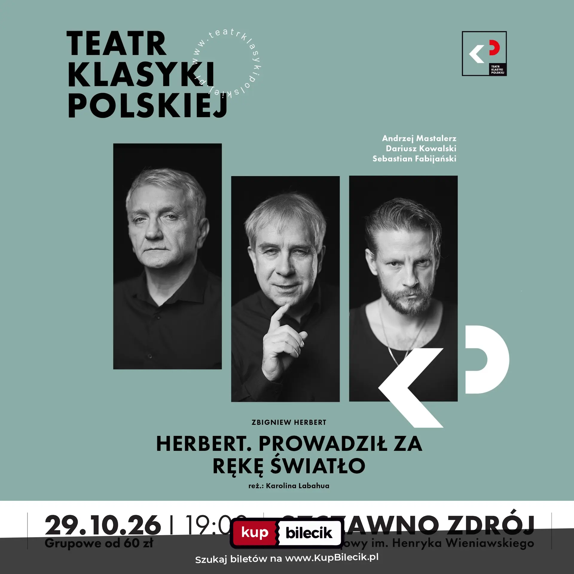 Plakat: Herbert. Prowadzi za rękę światło