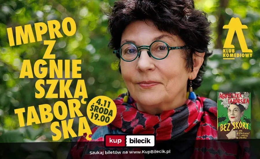 Plakat: "Bez skóry" - impro z Agnieszką Taborską