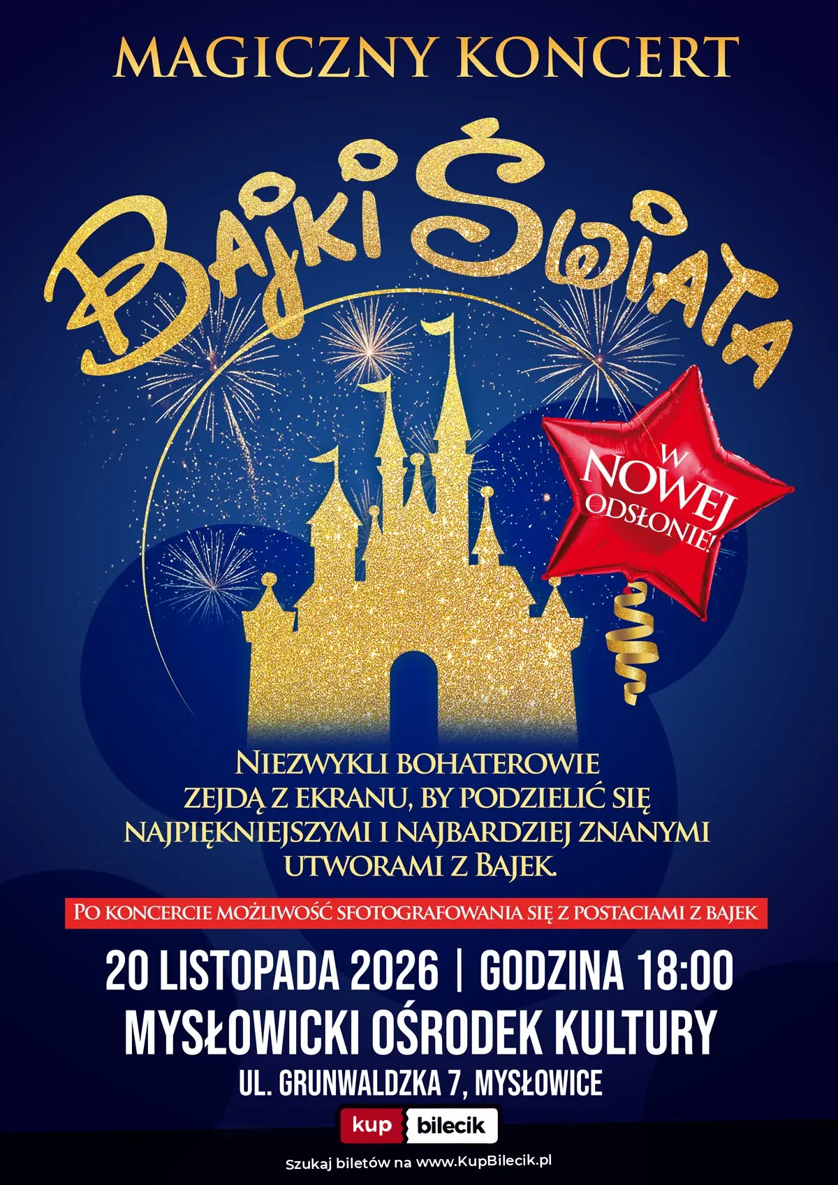 Plakat: Ogólnopolski bestseller koncertowy - "Magiczny Koncert - Bajki Świata"