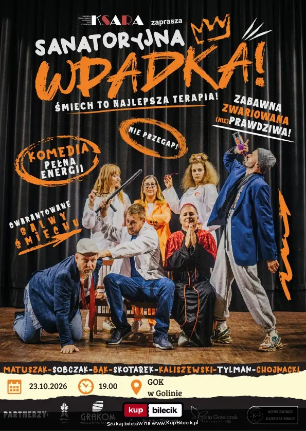 Plakat: "Sanatoryjna wpadka" w wykonaniu teatru KSARA