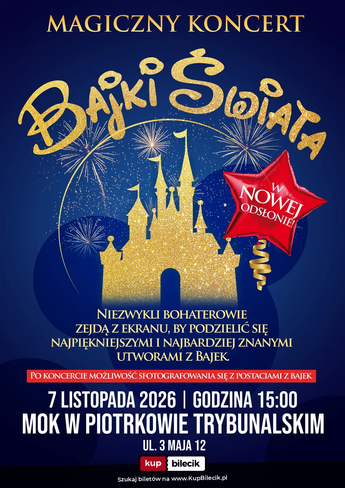 Plakat: Ogólnopolski bestseller koncertowy - "Magiczny Koncert - Bajki Świata"