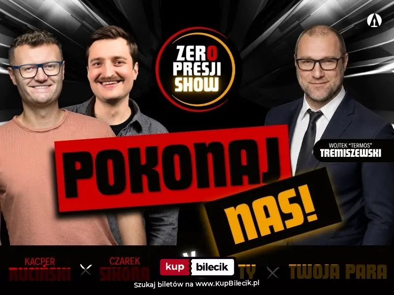 Plakat: POKONAJ NAS! Twoja para vs Ruciński i Sikora