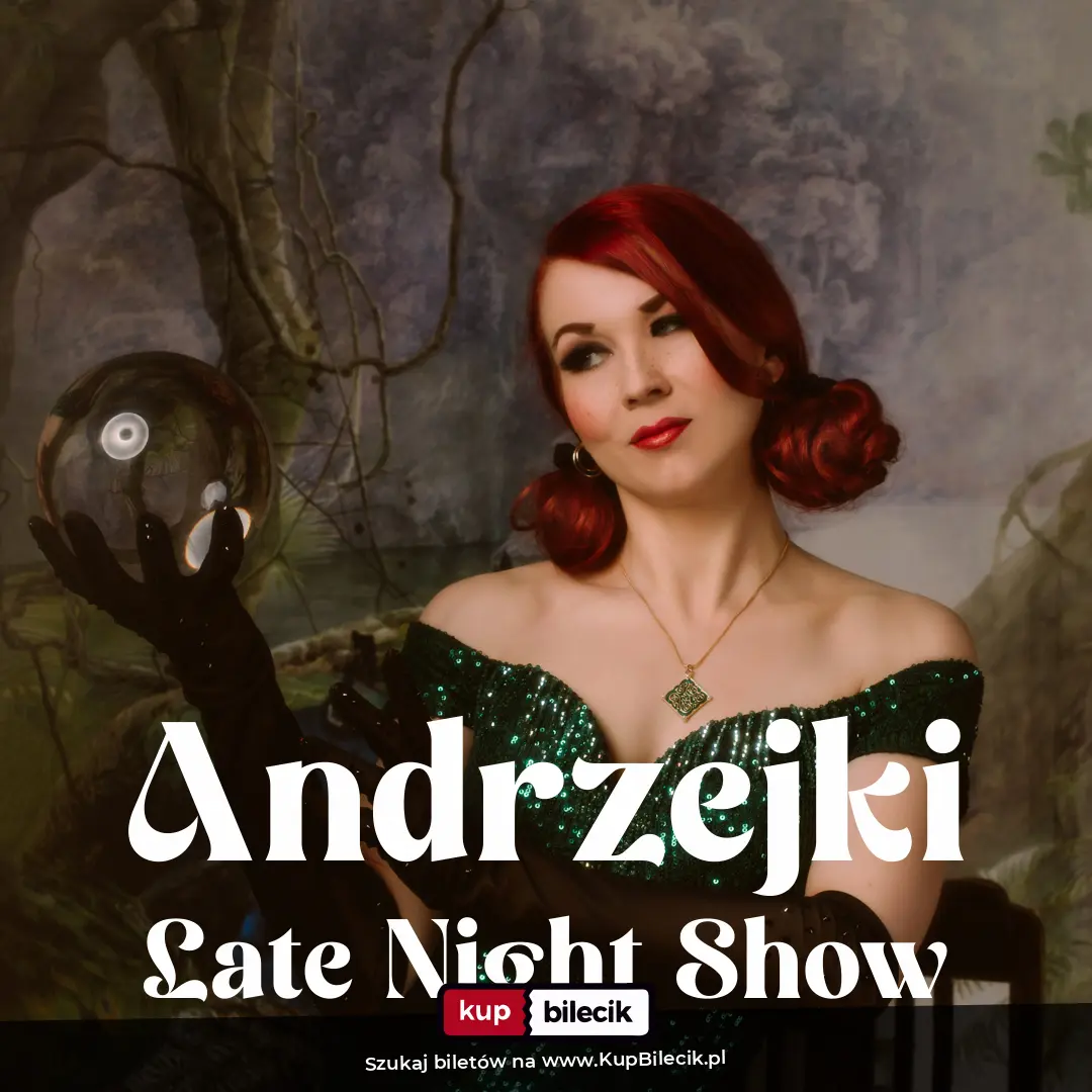 Plakat: Burleskowe Andrzejki w Karczmie Wrzos