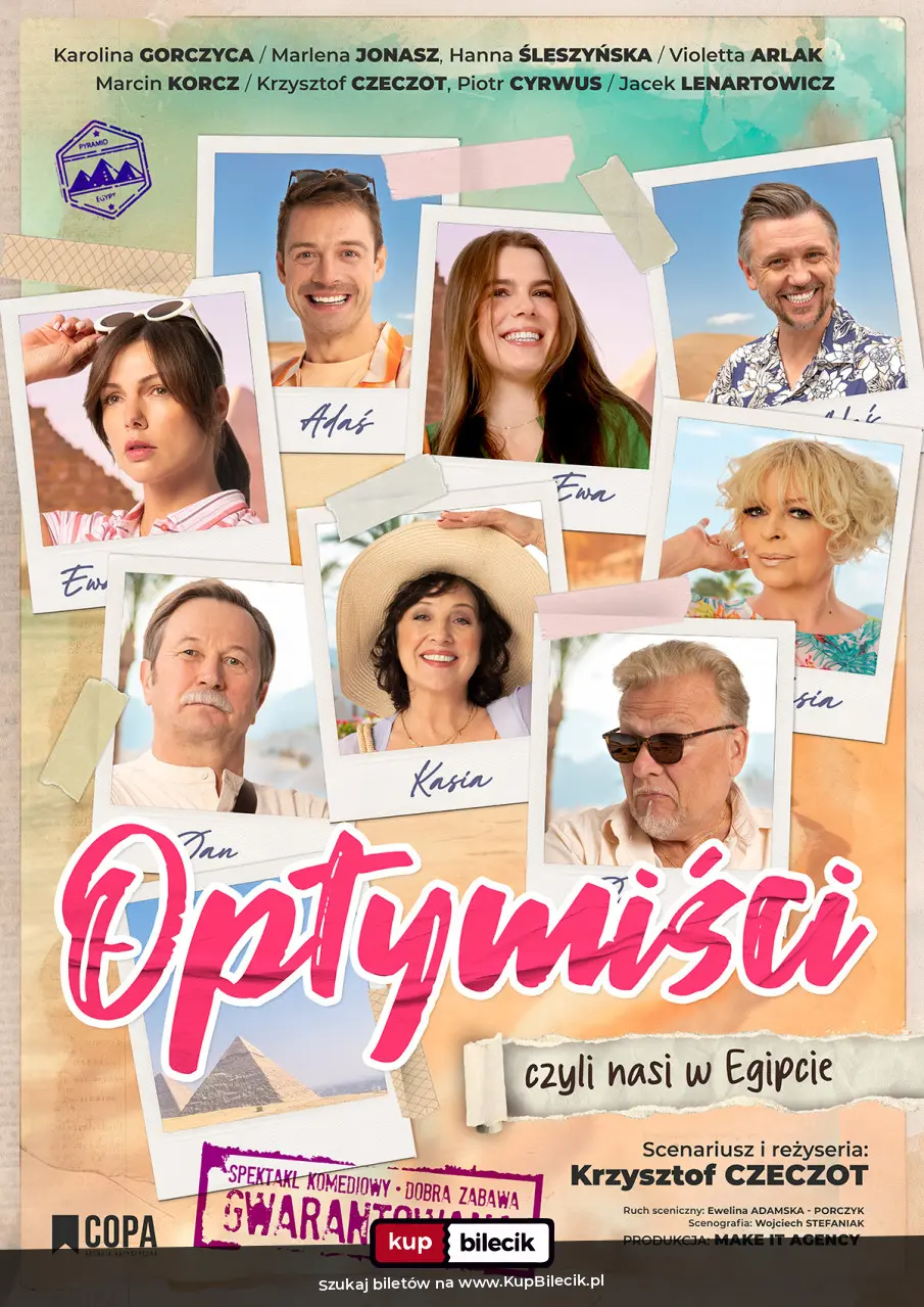 Plakat: Optymiści, czyli nasi w Egipcie