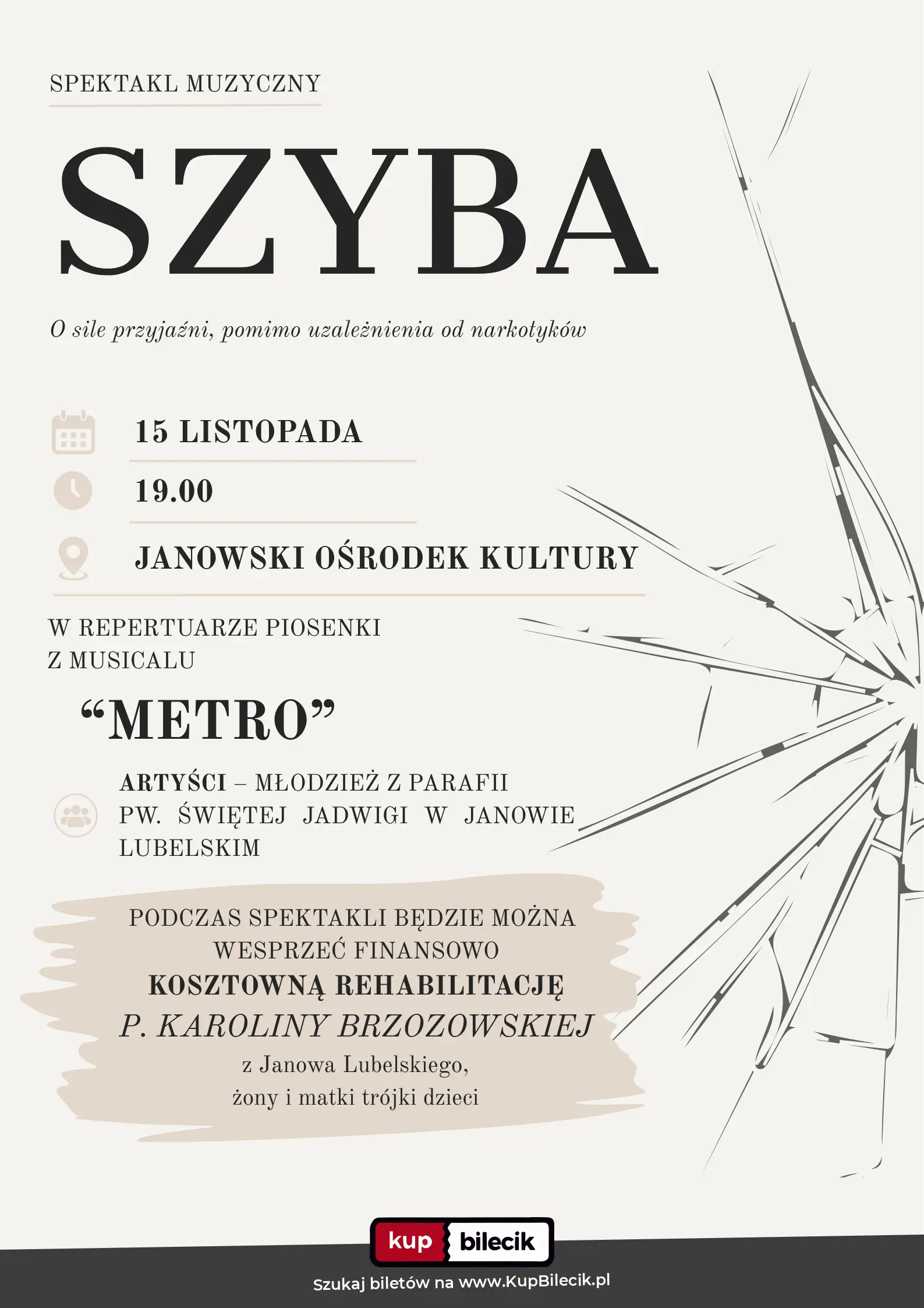 Plakat: O sile przyjaźni, pomimo uzależnienia od narkotyków