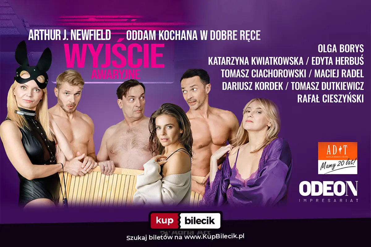 Plakat: Wyjście awaryjne - oddam kochanka w dobre ręce