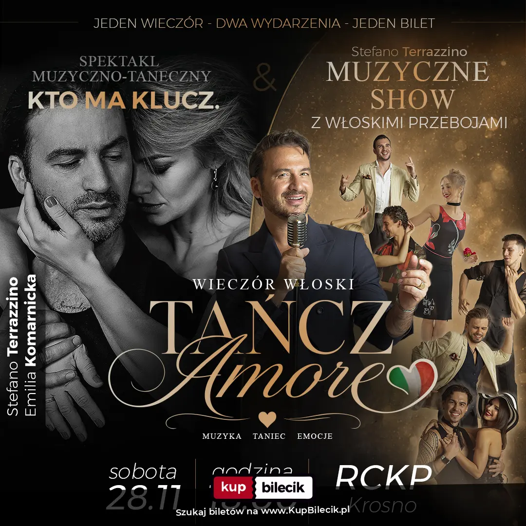 Plakat: Wieczór Włoski - Tańcz Amore