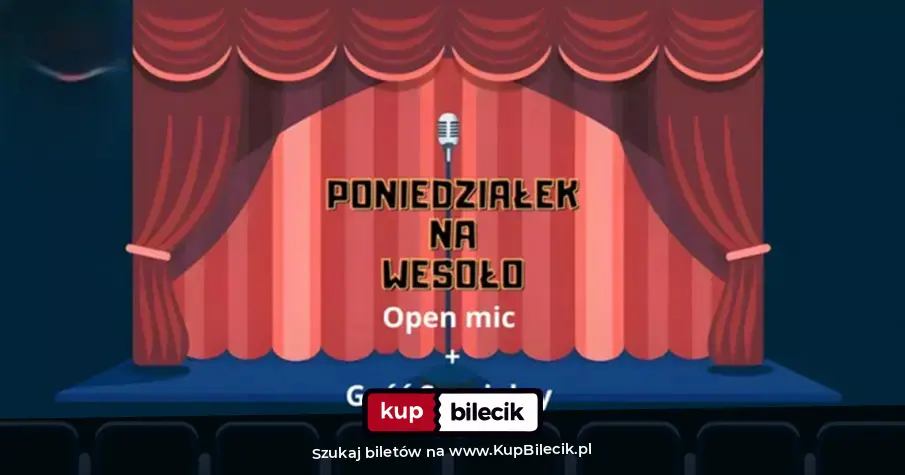 Plakat: Open mic + Testy