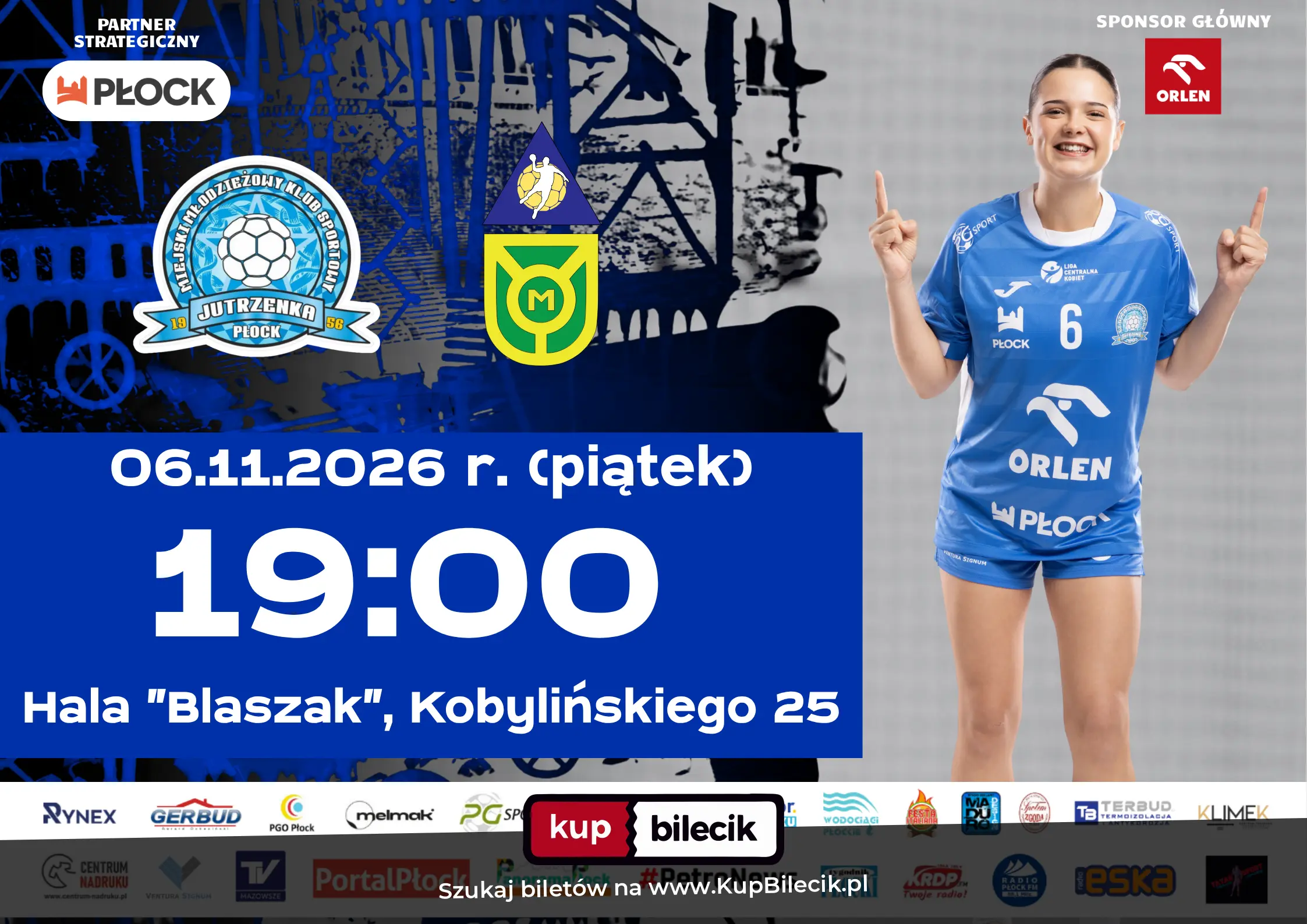 Plakat: Mecz Ligi Centralnej Kobiet w piłkę ręczną