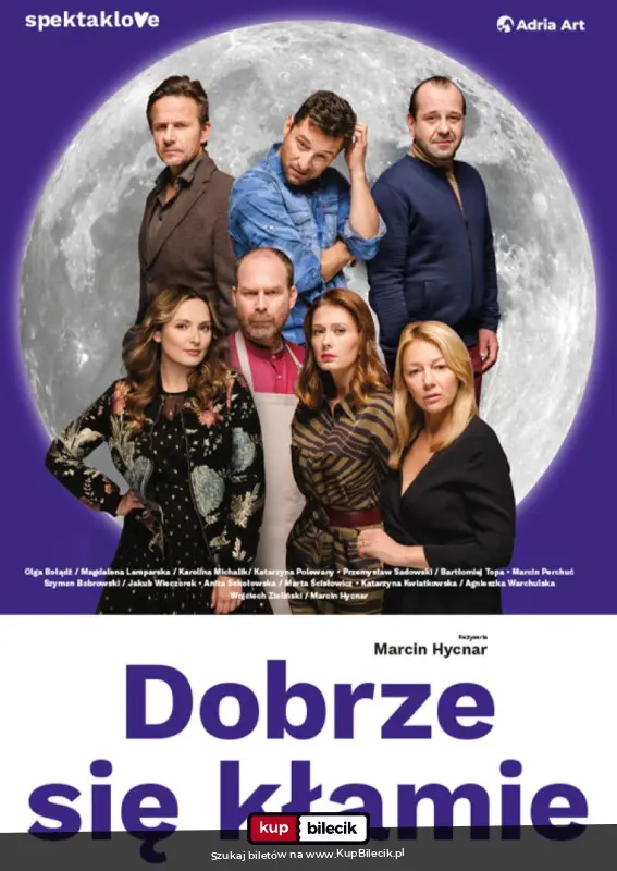 Plakat: Dobrze się kłamie - astronomicznie zabawny spektakl o układach międzyludzkich
