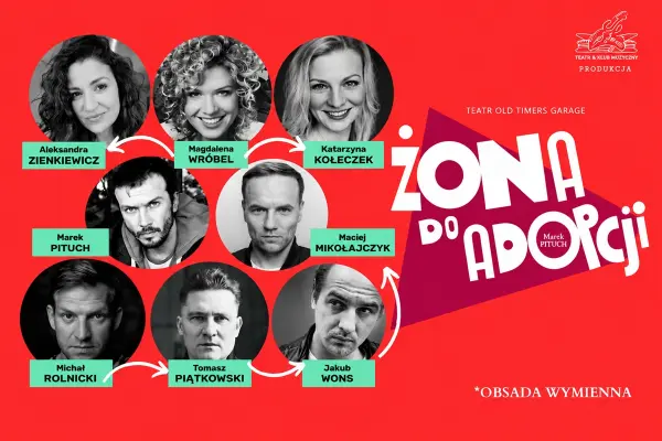 Plakat: Żona do adopcji — Komedia teatralna