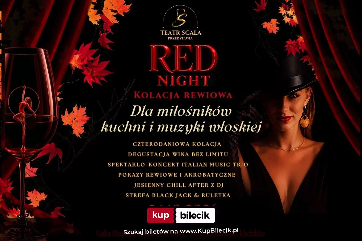 Plakat: RED NIGHT - kolacja rewiowa