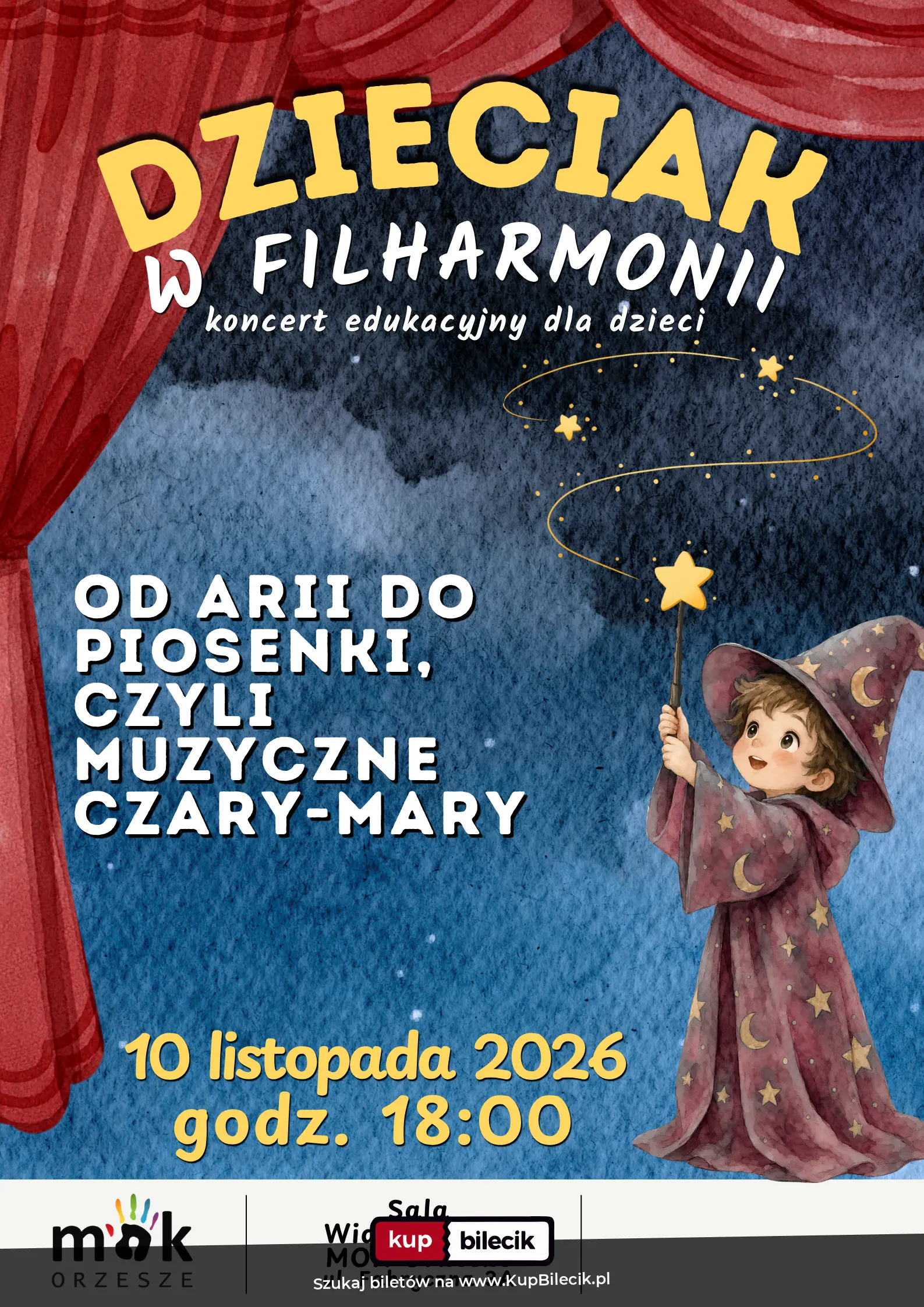 Plakat: Koncert umuzykalniający dla dzieci