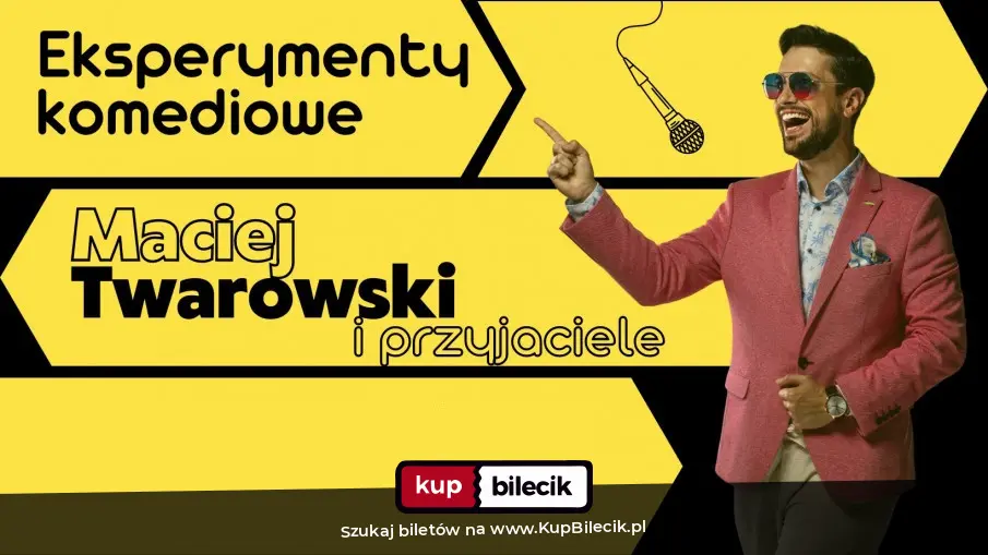 Plakat: Eksperymenty komediowe Macieja Twarowskiego