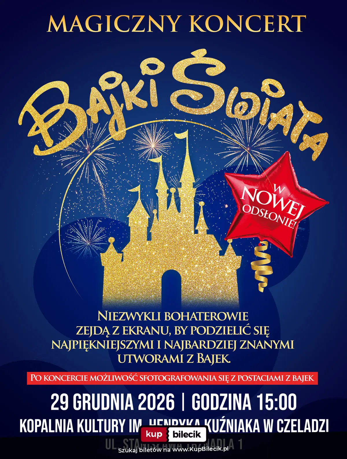 Plakat: Ogólnopolski bestseller koncertowy - „Magiczny Koncert - Bajki Świata”
